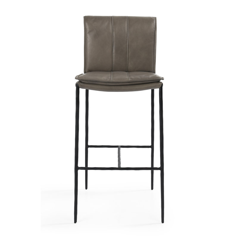 Mayer 26 Counter Stool Antique Brown, Pewter Gray, Counter Stool (27" Seat Height)