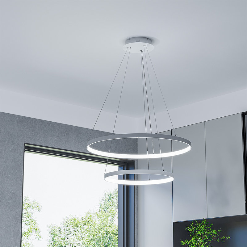 2 - Light White LED Unique/Statement Pendant