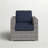 Wicker Club Chair  GREY