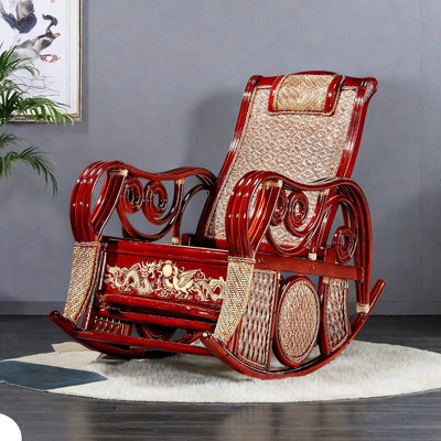 Chaise berçante en rotin décontractée Balcon