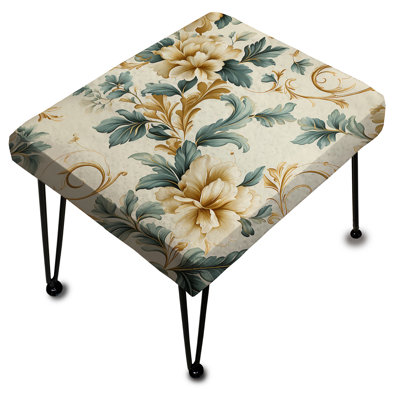 Vintage Ornamental Frames Victorian Pattern IV - Damask Rectangle Ottoman