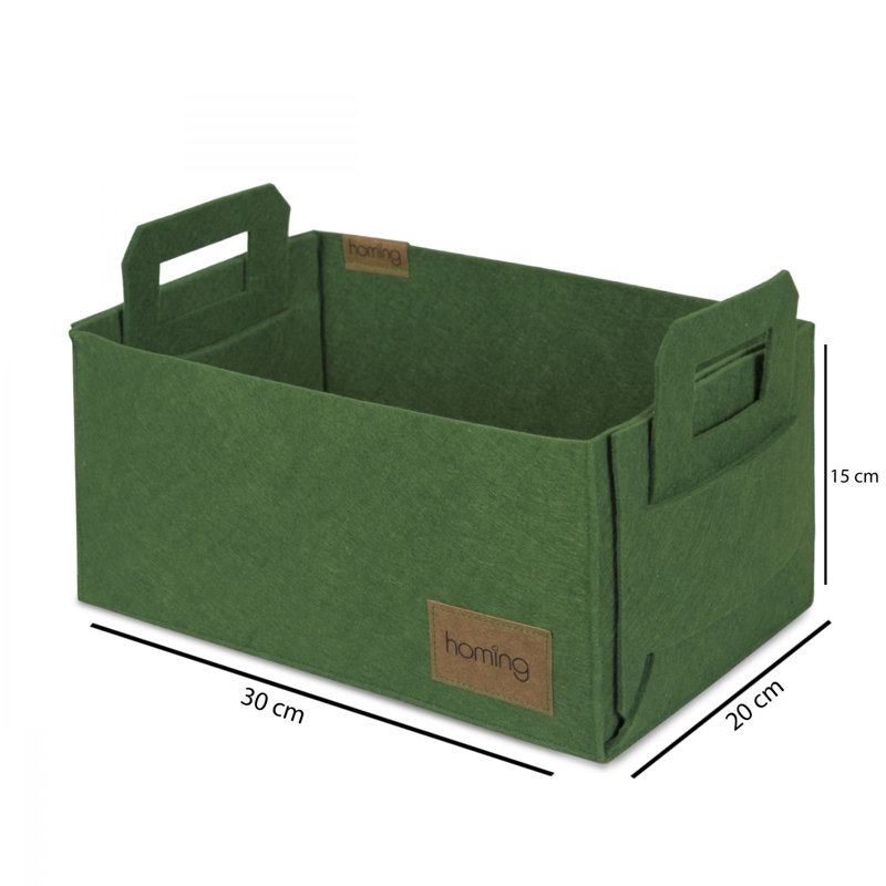 Panier en feutre, Vert