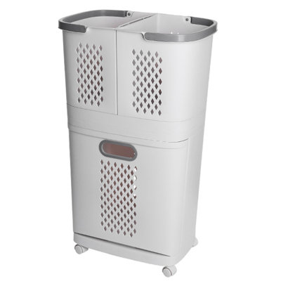 Beraun Plastic Laundry Room Organizer with Wheels