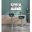 Ensemble de 2 tabourets de bar, avec repose-pieds chromé et base pivotante en velours à hauteur réglable et tabouret de bar simple chromé-244557910