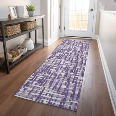 Tapis mauve lavable intérieur / extérieur Ayani 