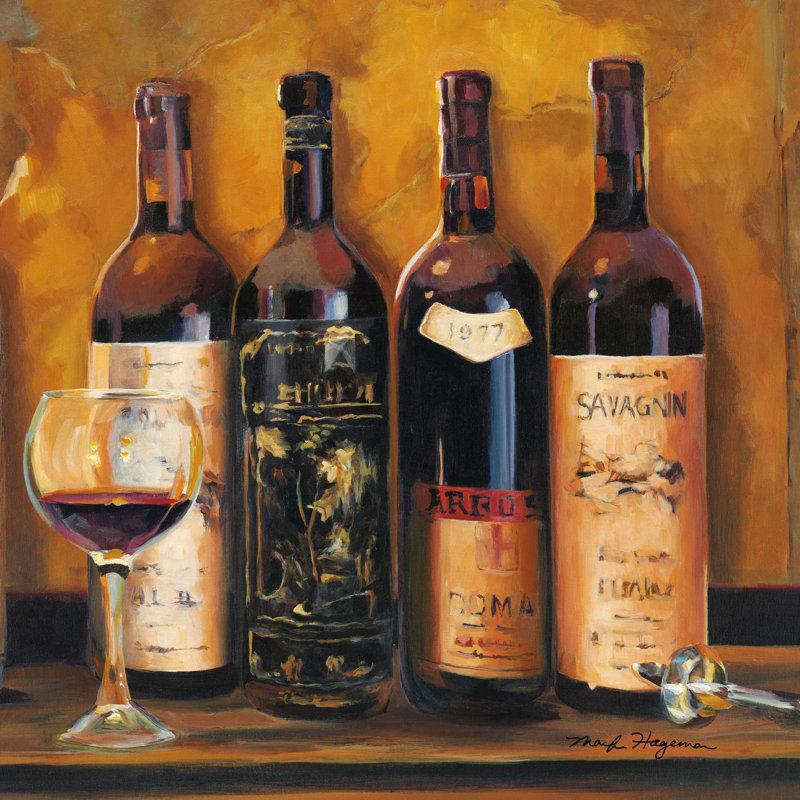 " Cellar Reds " by Marilyn Hageman, 36" H x 36" W