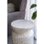 Chaise d'appoint polyvalente en bambou avec motif Capiz blanc, utilisation multifonctionnelle
