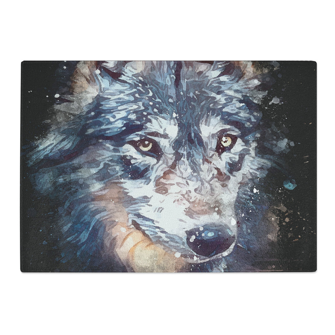 Tempered Glass the Eyes of a Wolf Chopping Board