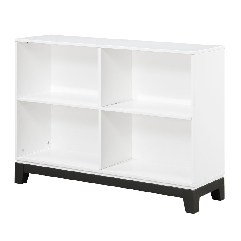 À bibliothèque, Blanc/Noir,  (4 Shelves) 30.57"H x 42.57"W x 13.07" D