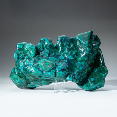 Véritable forme libre de malachite et d'azurite polie (9,5 lb)