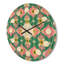 Horloge murale à motif de fleurs et de feuilles-63893067