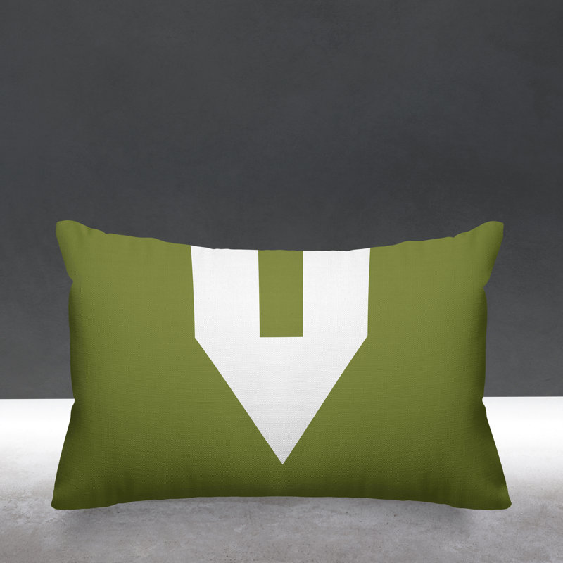Coussin lombaire intérieur / extérieur Luella, Vert olive
