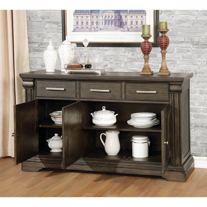 Meuble de salle à manger contemporain en bois massif avec tiroirs de rangement 1 pièce Contemporary