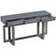 Console Ustyle avec trois tiroirs, très longue pour le couloir. Console polyvalente, entrée de tiroir gris antique - vestibule moderne