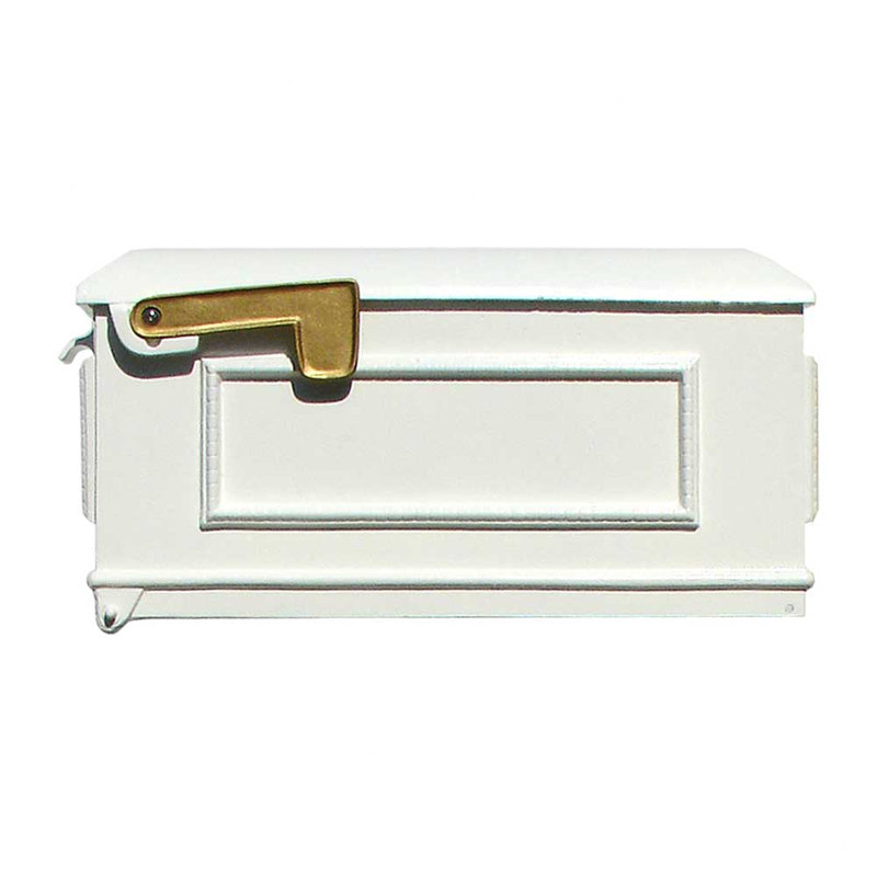 Lewiston Mailbox Aluminum Post Mounted Mailbox with Magnetic Closure