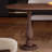 Nut-brown Half-circle Solid Wood Dining Table-134969417