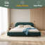 Très grande base de lit tapissier de style très moderne avec tête de lit courbée, tissu de qualité supérieure et support de pieds robuste, matelas non inclus-1711563621