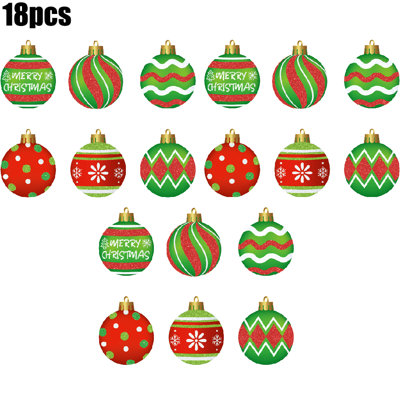 Ornement de 18 boules de Noël scintillantes boules de Noël suspendues pour décoration d'arbre