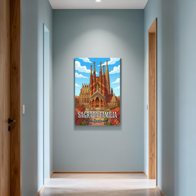 Scénique et paysages urbains, impression de la cathédrale de la Sagrada Familia, Espagne