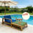 Acacia Wood All-Weather Outdoor Lounge Set, Chair & Ottoman With Removable 18D Foam Cushions, Included Side Table, For Patios Balconies Gardens Poolside-1947606152