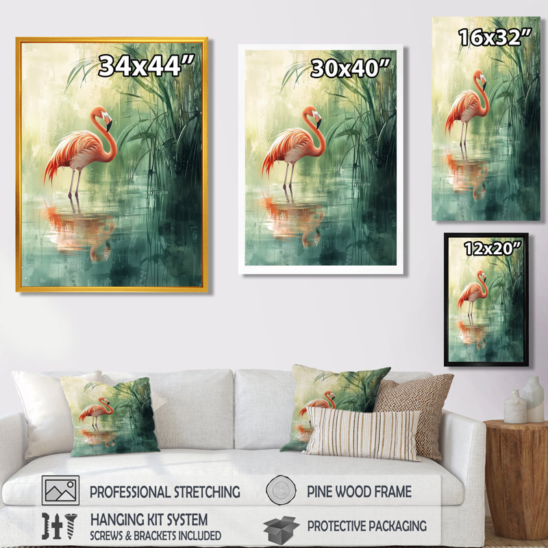 Clemencia - Animals Canvas Art Print, Argent argent, Impression encadrée flottante, H 20 po x l 12 po