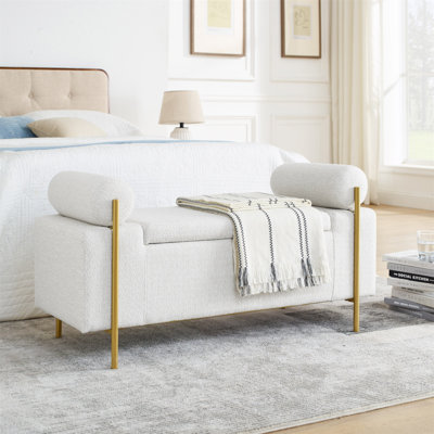 Banc de rangement en tissu Reyanne