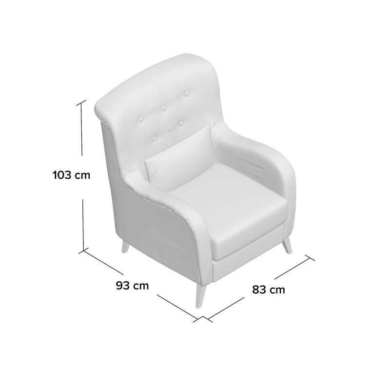 Deshaun Armchair, Red
