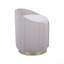 Repose-pieds deux tons avec rangement ou tabouret de coiffeuse, taupe