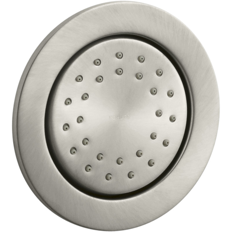 1 gpm WaterTile Round 27-Nozzle Body Spray 2.0 gpm with Stimulating Spray and Katalyst Air-Induction Technology