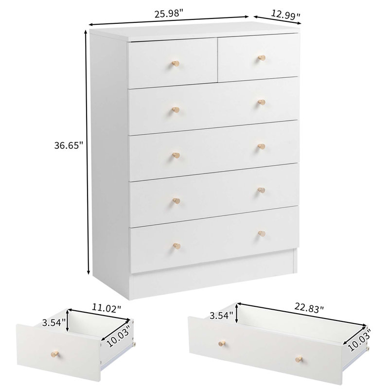 [] Commode moderne à 6 tiroirs