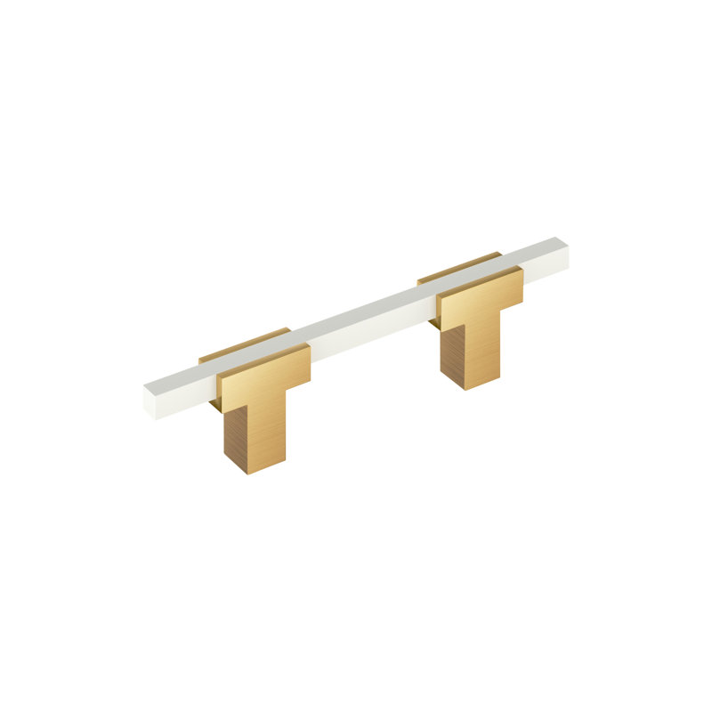 Poignée barre Urbanite, Champagne champagne / blanc, 3"