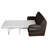 Heppman Genuine Leather 3-Seat Fold-out Sleeper Sofa-515990299