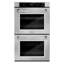 ZLINE 30 in. Autograph Double Wall Oven w/ Air Fry and Self Clean w/ Black Handles-176861430-176861436