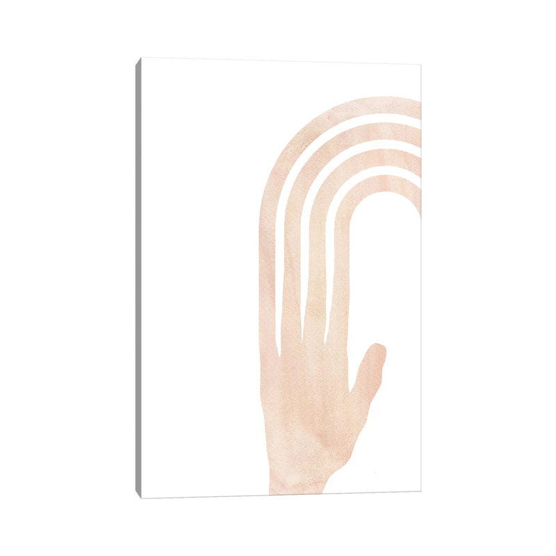 Hand And Rainbow by Whales Way - Painting on Canvas, 152.4cm H x 101.6cm W x 3.81cm D, Wrapped Canvas
