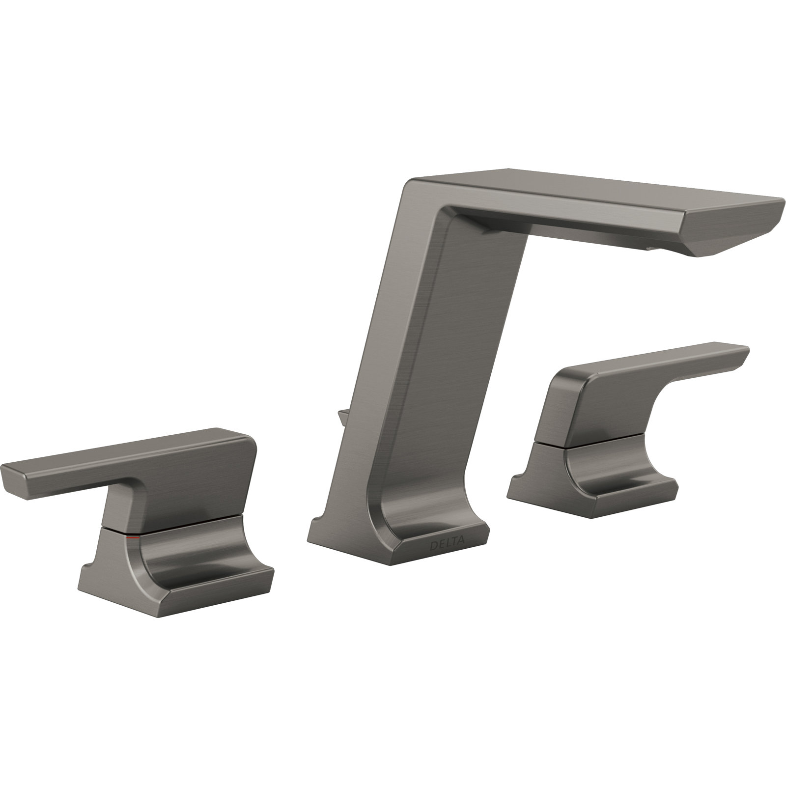 Pivotal Widespread Bathroom Faucet with Drain Assembly, Lumicoat Black Stainless