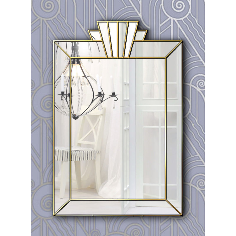 Roxana Flat Wall Mirror, Gold