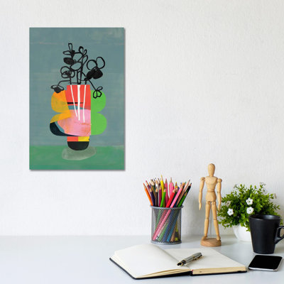 Colourful Vase - Wall Art Print - Wrapped Canvas
