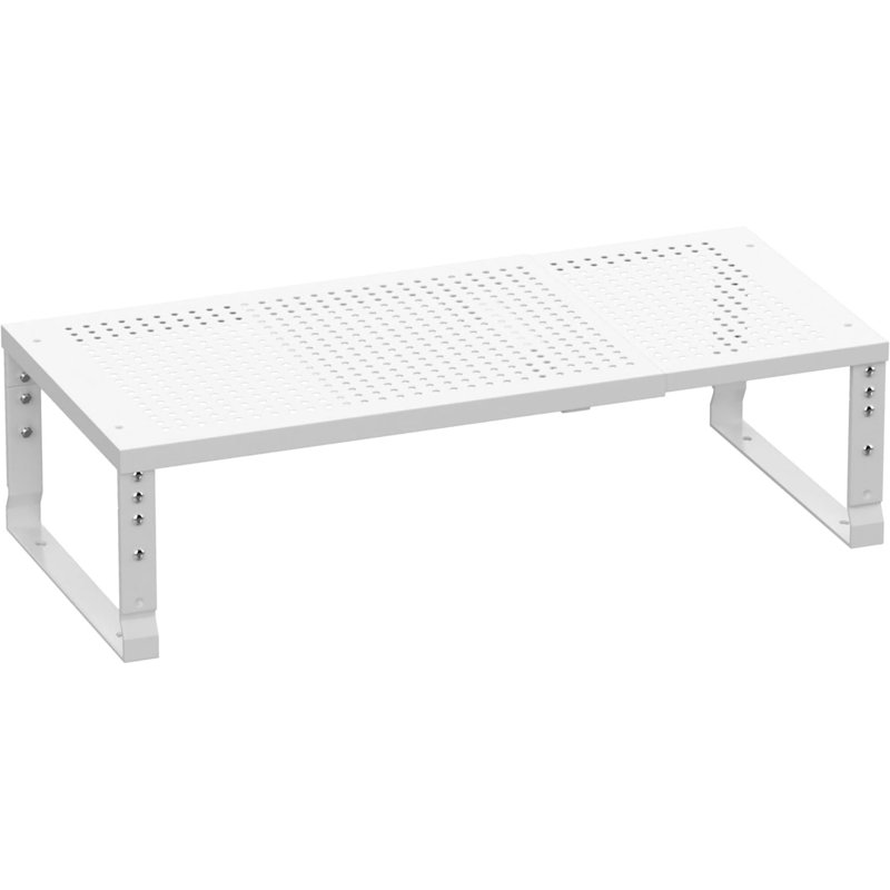 Expandable Adjustable Stackable Multi-Purpose Spice Racks,Metal Storage Rack, Practical Kitchen Pantry Shelves, Countertop(1Pack/White,Medium)