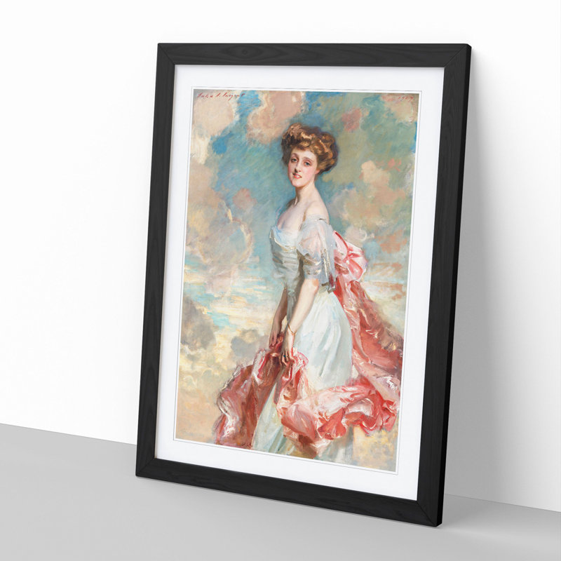 Miss Grace Woodhouse by John Singer Sargent - Picture Frame Painting, 65cm H x 48cm W x 2cm D, Black