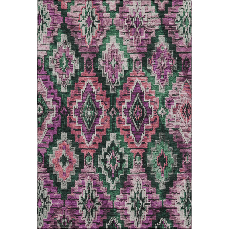 Premium Machine Washable Farolt AMF1891 Aztec Rug, Rectangle 3' x 5'