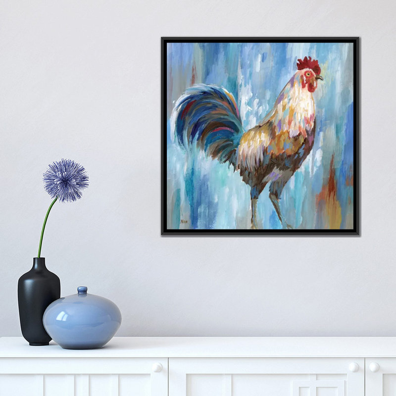 " Struttin' Stuff " by Nan, 18" H x 18" W x 1.5" D, Black Framed Canvas, No Mat