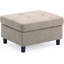 Canapé modulaire avec repose-pieds canapé en forme de L Causeuse pour salon Chambre à coucher Bureau à domicile Petit espace (gris clair, 2 sièges)