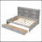 Bed With Side Bookcase, Drawers