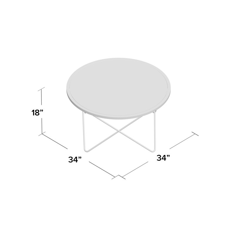 Pimlico Round Coffee Table, Frosted
