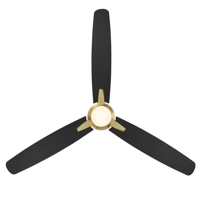 54" Blitzen 3 - Blade Smart Ceiling Fan With Remote Control Included, Works With Google Assistant, Amazon Alexa, iOS And Android APP