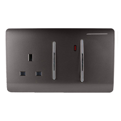 Trendi Switch 45 Amp Cooker Switch & 13 Amp Plug Socket with Neon