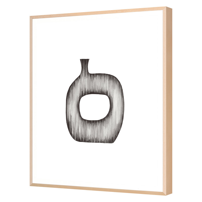 Gradient Curves 1 Print by Marie, Natasha, Maple Single Picture Framed