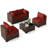 5 Piece Patio Conversation Set With Coffee Table And Cushions-1297511668
