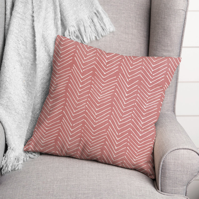  Housse et insert de coussin extérieur Scribble 14, Rose, 20 po x 20 po