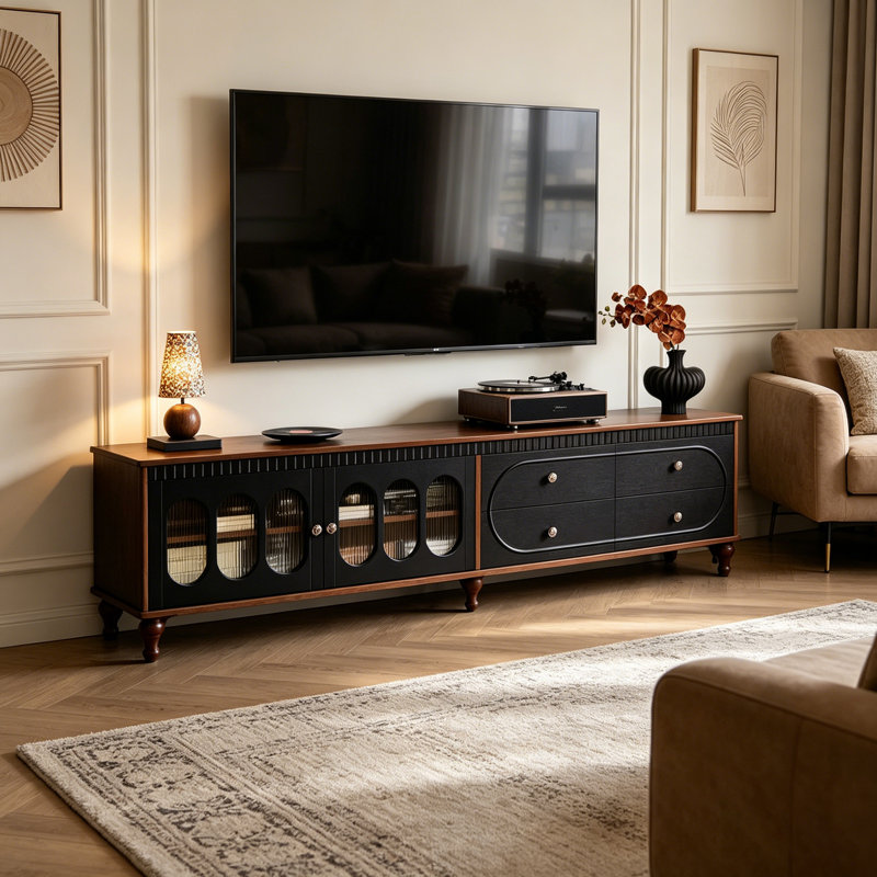 Meuble télé avec rangement Vintage Art, H 24,01 po x L 78,74 po x l 15,74 po